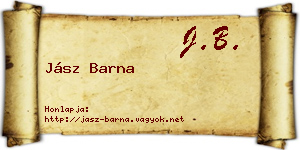 Jász Barna névjegykártya