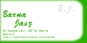 barna jasz business card